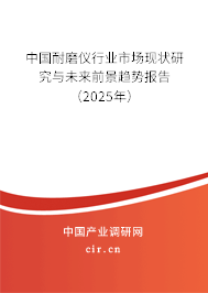 中國耐磨儀行業(yè)市場現(xiàn)狀研究與未來前景趨勢報告（2025年）