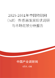 2025-2031年中國物聯(lián)網(wǎng)（IoT）傳感器發(fā)展現(xiàn)狀調(diào)研與市場前景分析報告