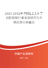 2025-2031年中國1,2,3,4-丁烷四羧酸行業(yè)發(fā)展研究與市場前景分析報(bào)告