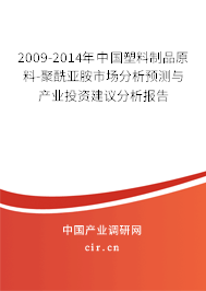 2009-2014年中國塑料制品原料-聚酰亞胺市場分析預測與產業(yè)投資建議分析報告