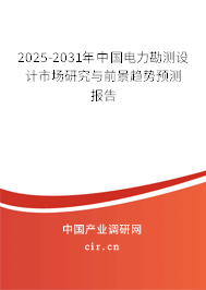 2025-2031年中國電力勘測設(shè)計市場研究與前景趨勢預(yù)測報告