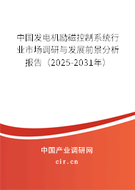中國(guó)發(fā)電機(jī)勵(lì)磁控制系統(tǒng)行業(yè)市場(chǎng)調(diào)研與發(fā)展前景分析報(bào)告（2025-2031年）