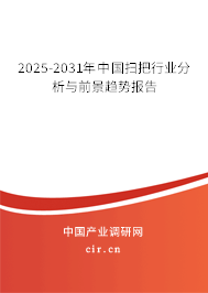 2025-2031年中國掃把行業(yè)分析與前景趨勢報告 2025-2031年中國掃把行業(yè)分析與前景趨勢報告