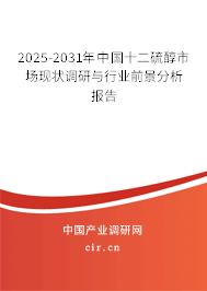 2025-2031年中國十二硫醇市場現(xiàn)狀調(diào)研與行業(yè)前景分析報告 2025-2031年中國十二硫醇市場現(xiàn)狀調(diào)研與行業(yè)前景分析報告