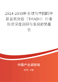 2024-2030年全球與中國四甲基氫氧化銨（TMAOH）行業(yè)現(xiàn)狀深度調研與發(fā)展趨勢報告