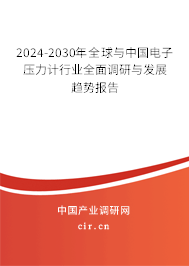 2024-2030年全球與中國電子壓力計行業(yè)全面調(diào)研與發(fā)展趨勢報告