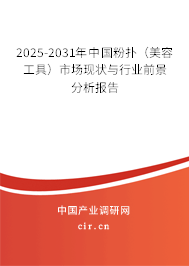 2025-2031年中國(guó)粉撲（美容工具）市場(chǎng)現(xiàn)狀與行業(yè)前景分析報(bào)告