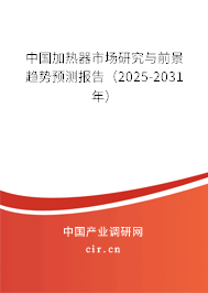 中國加熱器市場研究與前景趨勢預(yù)測報告（2025-2031年）