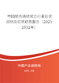 中國(guó)聚丙烯蜂窩芯行業(yè)現(xiàn)狀調(diào)研及前景趨勢(shì)報(bào)告（2025-2031年）