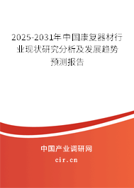 2025-2031年中國康復(fù)器材行業(yè)現(xiàn)狀研究分析及發(fā)展趨勢預(yù)測報(bào)告