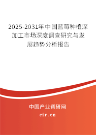 2025-2031年中國藍莓種植深加工市場深度調(diào)查研究與發(fā)展趨勢分析報告 2025-2031年中國藍莓種植深加工市場深度調(diào)查研究與發(fā)展趨勢分析報告
