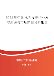 2025年中國水力發(fā)電行業(yè)發(fā)展調(diào)研與市場(chǎng)前景分析報(bào)告