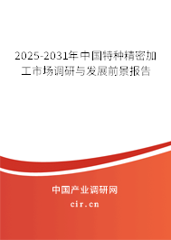 2025-2031年中國特種精密加工市場(chǎng)調(diào)研與發(fā)展前景報(bào)告