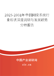 2025-2031年中國(guó)網(wǎng)安系統(tǒng)行業(yè)現(xiàn)狀深度調(diào)研與發(fā)展趨勢(shì)分析報(bào)告