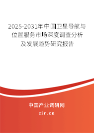 2025-2031年中國衛(wèi)星導(dǎo)航與位置服務(wù)市場深度調(diào)查分析及發(fā)展趨勢研究報告