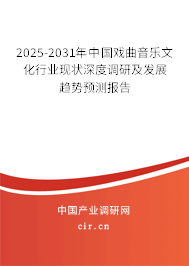 2025-2031年中國戲曲音樂文化行業(yè)現(xiàn)狀深度調(diào)研及發(fā)展趨勢預(yù)測報告