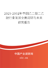 2025-2031年中國乙二醇二乙醚行業(yè)發(fā)展全面調(diào)研與未來趨勢報告