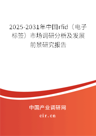 2025-2031年中國rfid（電子標簽）市場調(diào)研分析及發(fā)展前景研究報告