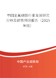 中國氫氟硼酸行業(yè)發(fā)展研究分析及趨勢預(yù)測報告（2025年版）