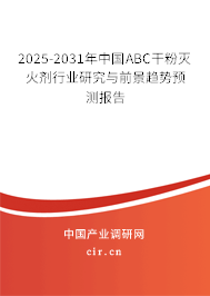 2025-2031年中國ABC干粉滅火劑行業(yè)研究與前景趨勢預(yù)測報(bào)告