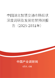 中國湖北智慧交通市場現(xiàn)狀深度調(diào)研及發(fā)展前景預測報告（2025-2031年）