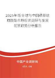 2024年版全球與中國磺基琥珀酸酯市場現(xiàn)狀調(diào)研與發(fā)展前景趨勢分析報告