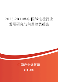 2025-2031年中國(guó)堿性橙行業(yè)發(fā)展研究與前景趨勢(shì)報(bào)告