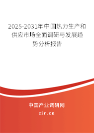 2025-2031年中國熱力生產(chǎn)和供應市場全面調(diào)研與發(fā)展趨勢分析報告