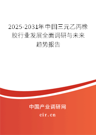 2025-2031年中國三元乙丙橡膠行業(yè)發(fā)展全面調研與未來趨勢報告 2025-2031年中國三元乙丙橡膠行業(yè)發(fā)展全面調研與未來趨勢報告