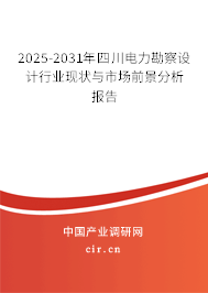 2025-2031年四川電力勘察設計行業(yè)現狀與市場前景分析報告