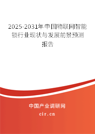 2025-2031年中國物聯(lián)網(wǎng)智能鎖行業(yè)現(xiàn)狀與發(fā)展前景預(yù)測報告