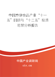 中國方便食品產(chǎn)業(yè)“十一五”回顧與“十二五”投資前景分析報(bào)告