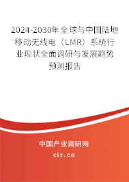 2024-2030年全球與中國陸地移動無線電(LMR)系統(tǒng)行業(yè)現(xiàn)狀全面調(diào)研與發(fā)展趨勢預(yù)測報告 2024-2030年全球與中國陸地移動無線電(LMR)系統(tǒng)行業(yè)現(xiàn)狀全面調(diào)研與發(fā)展趨勢預(yù)測報告