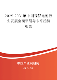 2024-2030年中國(guó)鎳鉻電池行業(yè)發(fā)展全面調(diào)研與未來趨勢(shì)報(bào)告