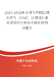 2025-2031年全球與中國壓縮天然氣（CNG）壓縮機(jī)行業(yè)現(xiàn)狀研究分析及市場前景預(yù)測報告