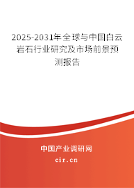 2025-2031年全球與中國(guó)白云巖石行業(yè)研究及市場(chǎng)前景預(yù)測(cè)報(bào)告