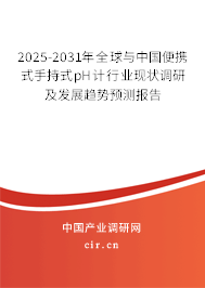 2025-2031年全球與中國(guó)便攜式手持式pH計(jì)行業(yè)現(xiàn)狀調(diào)研及發(fā)展趨勢(shì)預(yù)測(cè)報(bào)告