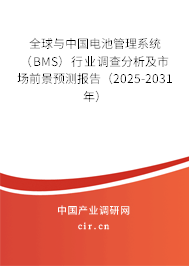 全球與中國電池管理系統(tǒng)（BMS）行業(yè)調(diào)查分析及市場前景預測報告（2025-2031年）