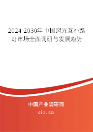2024-2030年中國風(fēng)光互補(bǔ)路燈市場全面調(diào)研與發(fā)展趨勢