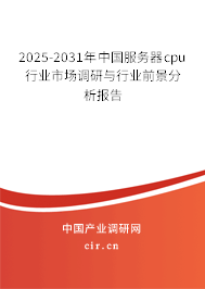 2025-2031年中國服務(wù)器cpu行業(yè)市場調(diào)研與行業(yè)前景分析報(bào)告