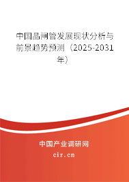 中國晶閘管發(fā)展現(xiàn)狀分析與前景趨勢預(yù)測（2025-2031年）