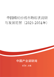 中國(guó)晴綸紗線市場(chǎng)現(xiàn)狀調(diào)研與發(fā)展前景（2024-2030年）