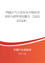 中國(guó)大氣污染防治市場(chǎng)現(xiàn)狀調(diào)研與趨勢(shì)預(yù)測(cè)報(bào)告（2025-2031年）