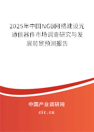 2025年中國NGB網(wǎng)絡(luò)建設(shè)光通信器件市場調(diào)查研究與發(fā)展前景預測報告