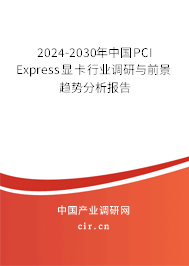 2024-2030年中國(guó)PCI Express顯卡行業(yè)調(diào)研與前景趨勢(shì)分析報(bào)告