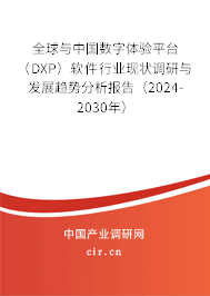 全球與中國數(shù)字體驗(yàn)平臺(tái)（DXP）軟件行業(yè)現(xiàn)狀調(diào)研與發(fā)展趨勢(shì)分析報(bào)告（2024-2030年）