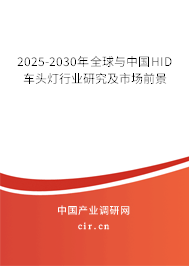 2025-2030年全球與中國HID車頭燈行業(yè)研究及市場前景