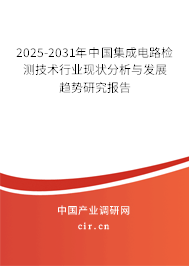 2025-2031年中國集成電路檢測(cè)技術(shù)行業(yè)現(xiàn)狀分析與發(fā)展趨勢(shì)研究報(bào)告