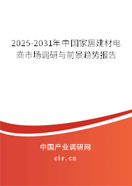 2025-2031年中國(guó)家居建材電商市場(chǎng)調(diào)研與前景趨勢(shì)報(bào)告