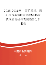 2025-2031年中國(guó)礦質(zhì)棉、巖石棉及類(lèi)似的礦質(zhì)棉市場(chǎng)現(xiàn)狀深度調(diào)研與發(fā)展趨勢(shì)分析報(bào)告